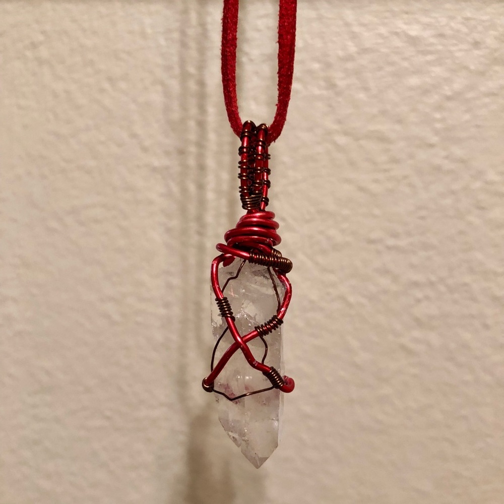 Large Clear Quartz Point Handmade Necklace